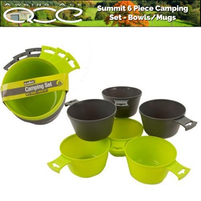 Summit 6 Piece Bowl Mug Camping Set