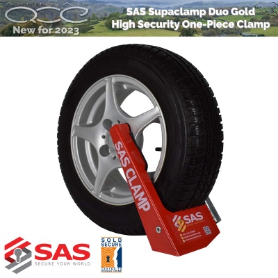 SAS Supaclamp Duo Wheelclamp Sold Secure Gold