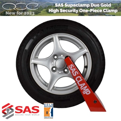 SAS Supaclamp Duo Wheelclamp Sold Secure Gold