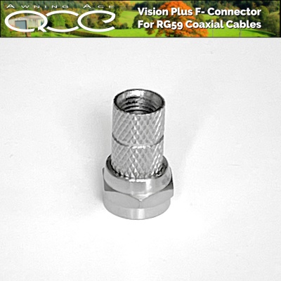 Vision Plus F Connector Plug for RG59 6mm Coaxial