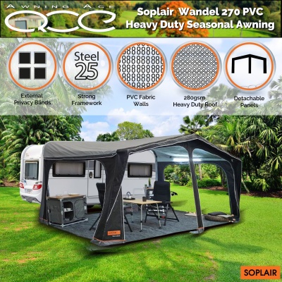 Caravan Awning Soplair Wandel PVC Coated Luxury Seasonal