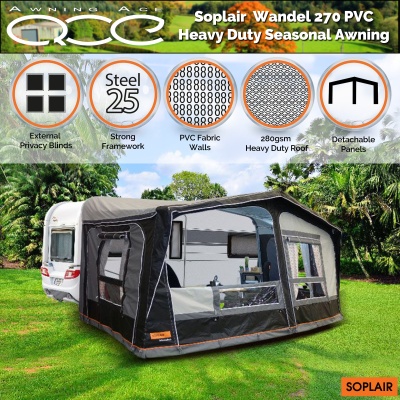 Caravan Awning Soplair Wandel PVC Coated Luxury Seasonal