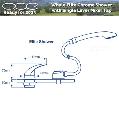 Whale Elite Chrome Shower with Single Lever Mixer Tap