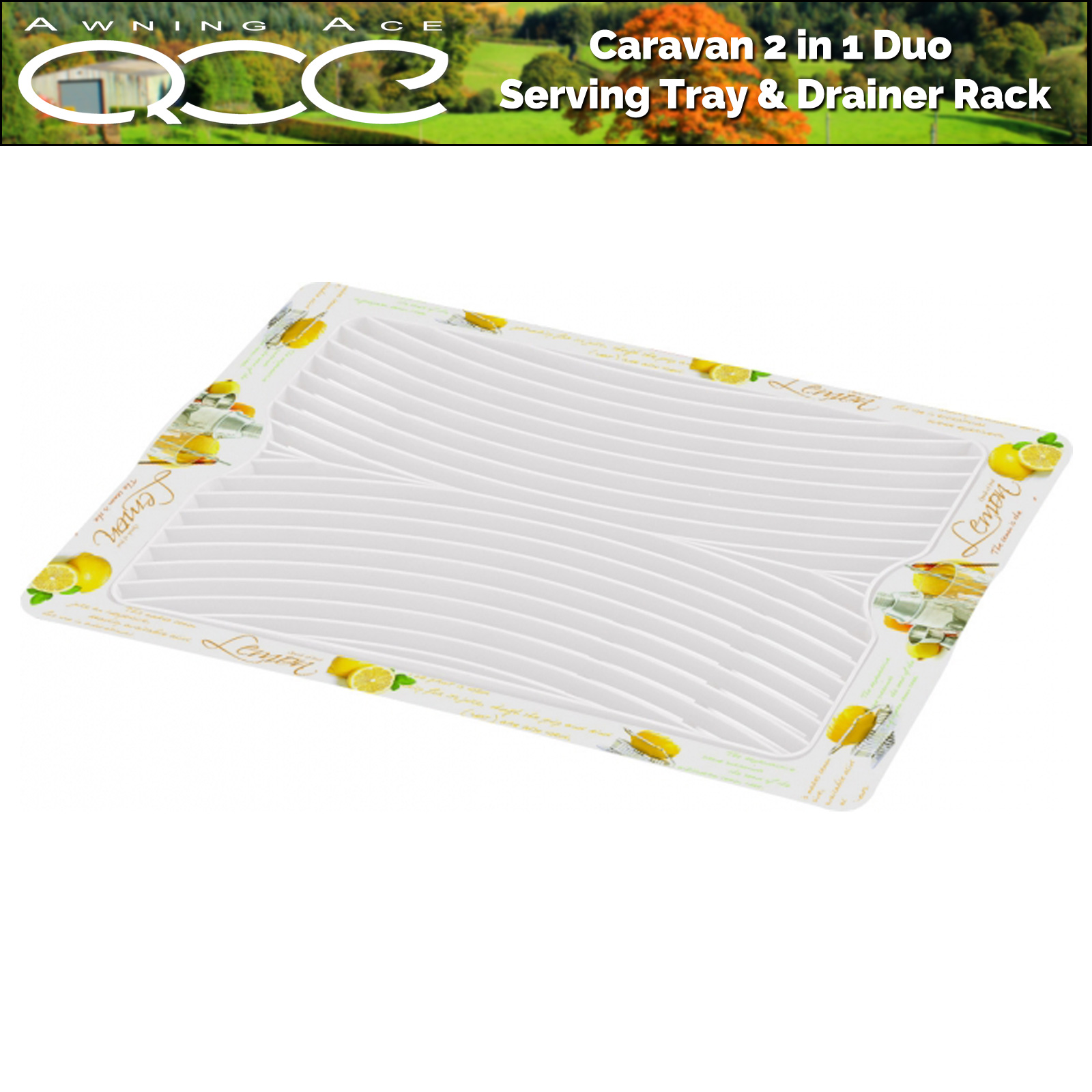 Bandeja de servir y estante drenaje Caravan Melamine Duo - Imagen 4 de 5
