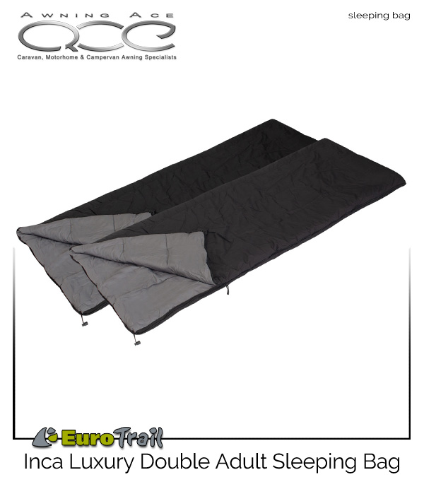 EuroTrail Inca Double Sleeping Bag ideal 3 season and summer festival sleeping bag