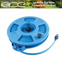 Optima 15m Flat Caravan Water Hose Reel Set