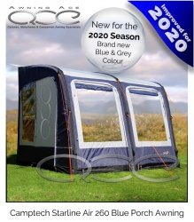 Starline 260 Inflatable Blue Porch Awning (ex-Display)