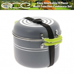 8 Piece Stackable Incasa Ceramic Coated Cookware Set
