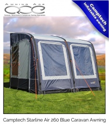 Camptech Starline 260 Air Inflatable Blue Caravan Porch Awning - Ex-Demo