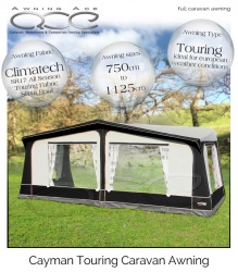 Size 10 CampTech Cayman Touring Awning - Grey (As New)