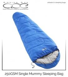 Highlander 250GSM Single Mummy Sleeping Bag