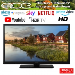 Hitachi 24'' Smart WiFi Full HD TV 12v 24v & Mains