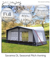 Camptech Savanna DL Size 9 Seasonal Caravan Awning