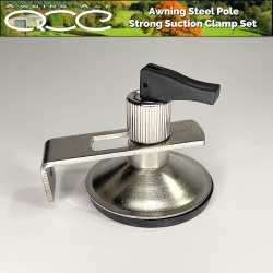 Awning Pole Suction Clamp for Driveaway Awnings without gutter or rail