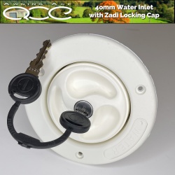 External Water Inlet 40mm with Locking Filler Cap Motorhome Caravan