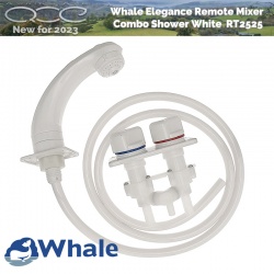 Whale Elegance Remote Mixer Combo Tap / Shower White Caravan Motorhome RT2525